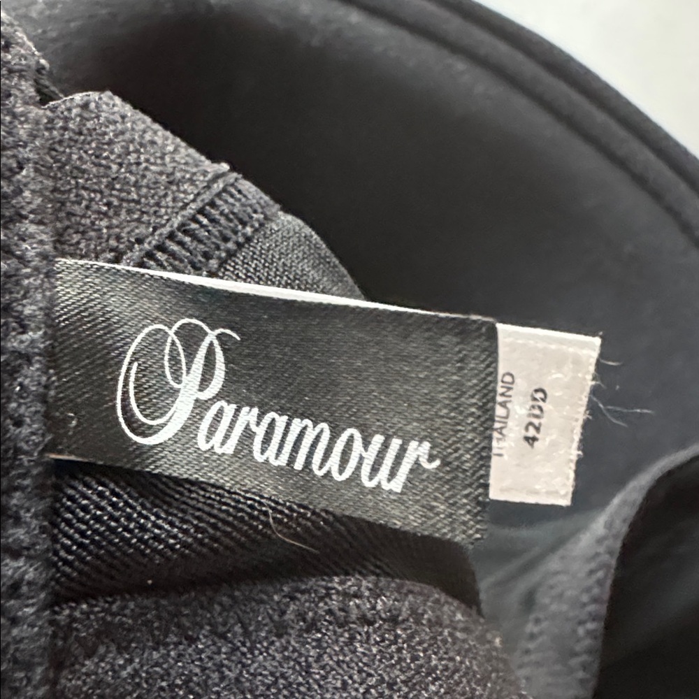 Paramour 42DD full Figure and Support Black Underwire Bra padded Basic Simple - Picture 8 of 8